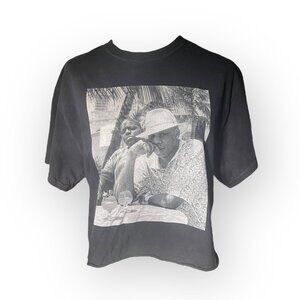 Notorious BIG and Jay Z Black Cropped Tee Shirt Medium